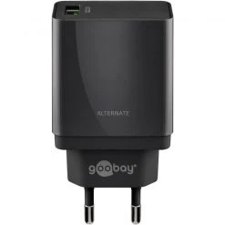 Goobay USB Schnellladegerät QC3.0 (18W) Schwarz - Schnelles Aufladen für Smartphones & Tablets