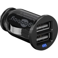 Goobay USB Type-C Auto-Ladeset 2,4 A - Schnellladegerät für Handys (schwarz)